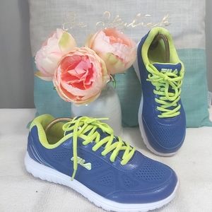 Fila women's sneakers training shoes purple lime neon green lace up